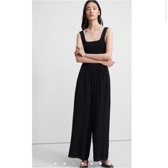 Theory square neck rib jumpsuit - Picture 2 of 4